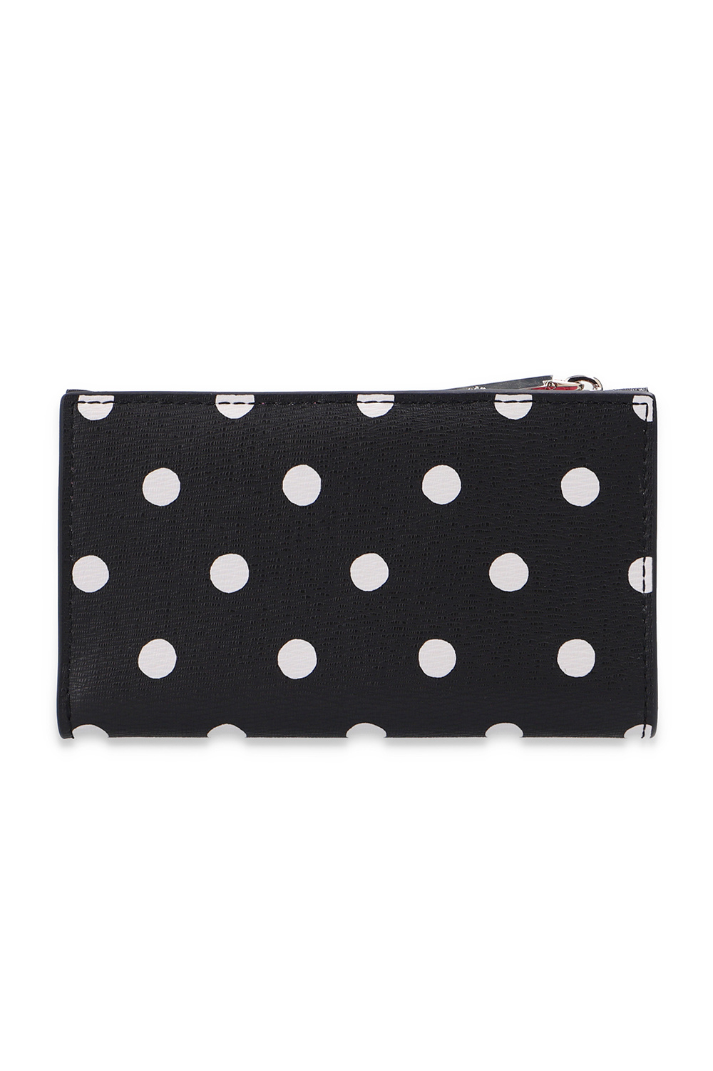 Kate spade black and best sale white polka dot wallet